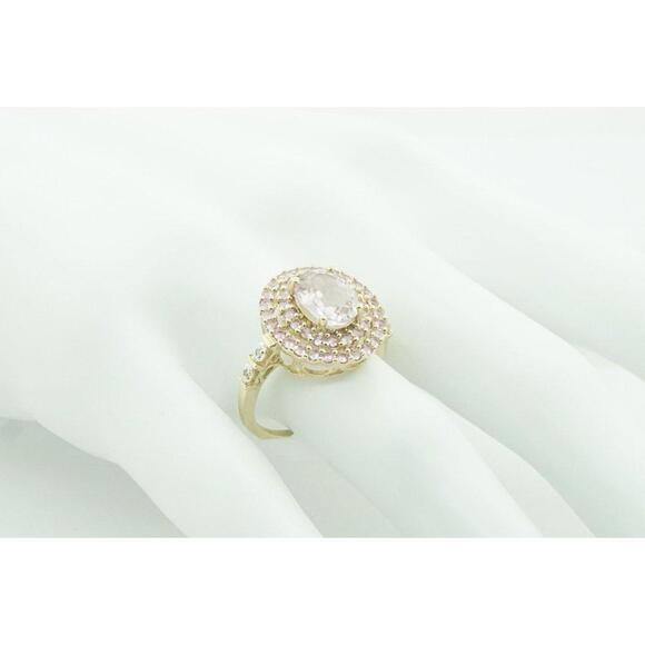 "Vintage Estate Pink Sapphire Cocktail Ring 10k Yellow Gold